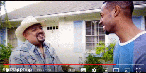 Cowboy Hat Man Talking To Another Man GIF