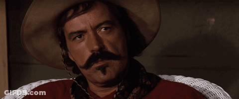Cowboy Hat Man With Mustache Saying Well Bye GIF