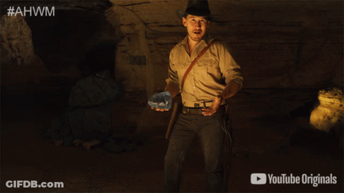 Cowboy Hat Man With Water Bottle In Cave YouTube Originals Logo GIF