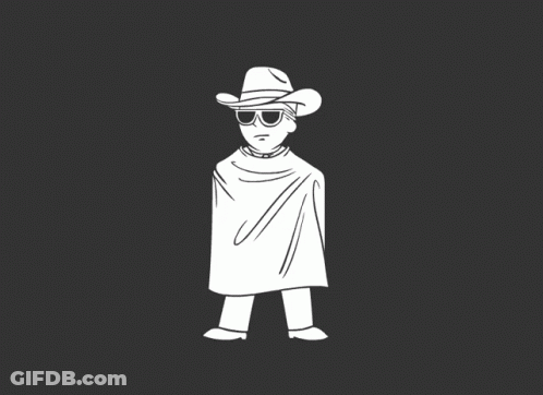 Cowboy Hat Sunglasses Man Holding Gun GIF