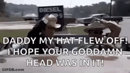 Cowboy Hats Sitting In Car Talking GIF