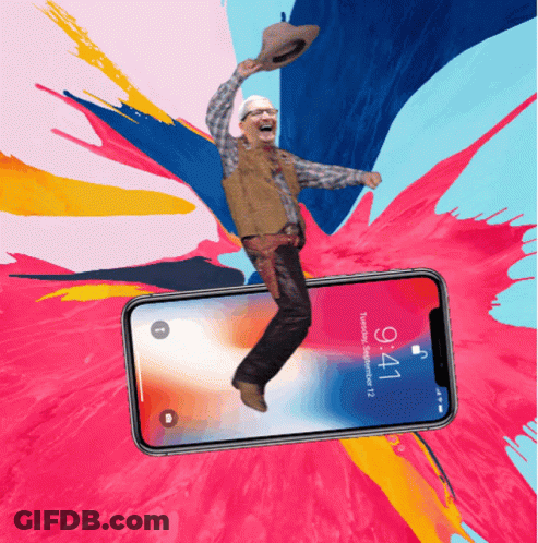 Cowboy Jumping Out Of Phone With 9:41 GIF