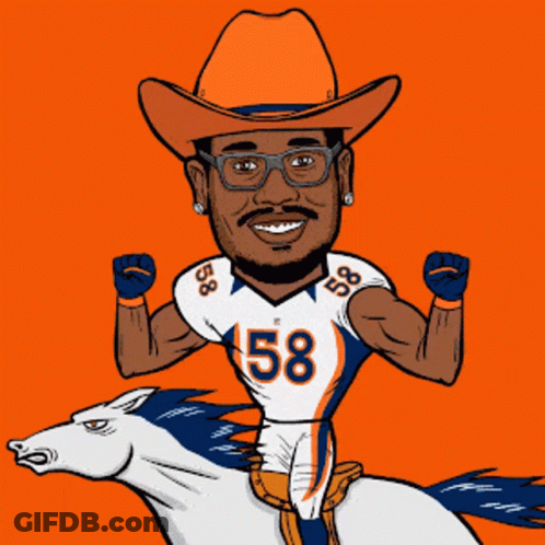 Cowboy Man With Jersey Number 58 Riding Horse GIF