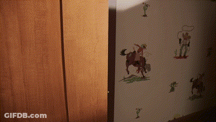 Cowboy On Horse By Cactus Wall GIF