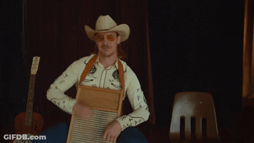 Cowboy Playing Music GIF