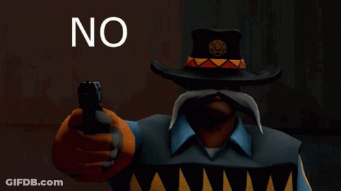 Cowboy Pointing Gun With Word No GIF