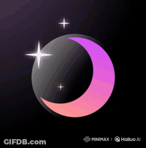 Cowboy Riding Bear In Front Of Crescent Moon GIF