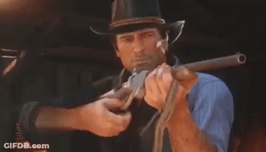 Cowboy Shotgun Perfect Aim GIF