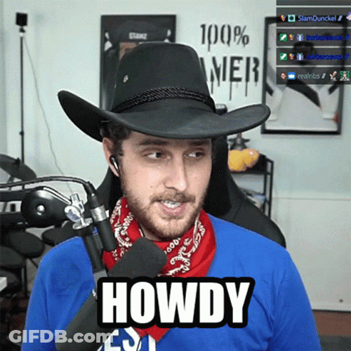Cowboy Streamer Howdy GIF