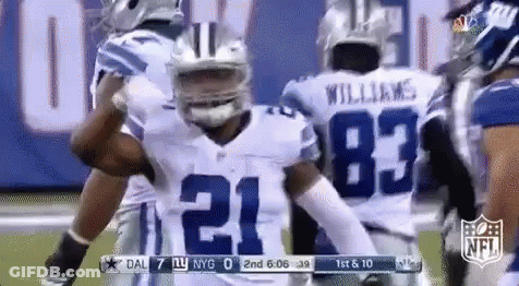Cowboys Football Players Celebrating Touchdown GIF