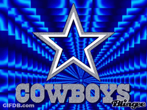 Cowboys Logo On Blue Background GIF