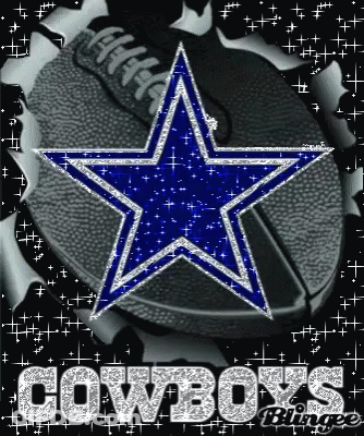 Cowboys Logo With Football GIF