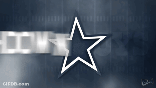 Cowboys Logo With White Star On Dark Background GIF