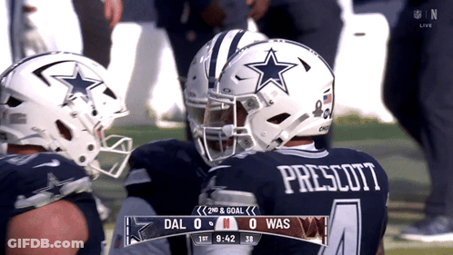 Cowboys Player Cooks Running Towards Fans GIF