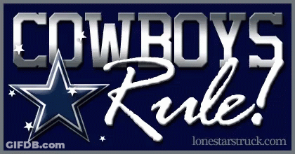 Cowboys Rule Sign With Star GIF