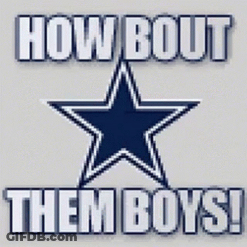 Cowboys Star Saying How Bout Them Boys GIF