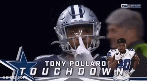 Cowboys Tony Pollard Holding Finger To Lips GIF