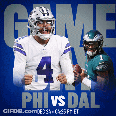 Cowboys Vs Eagles Game Poster GIF