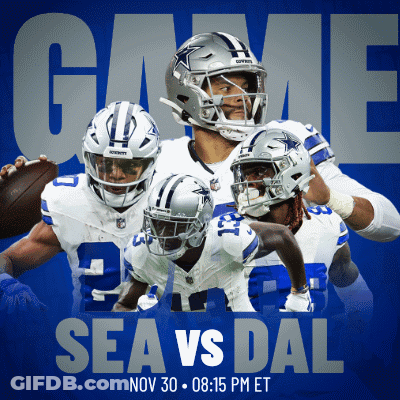 Cowboys Vs Seahawks Game Poster GIF