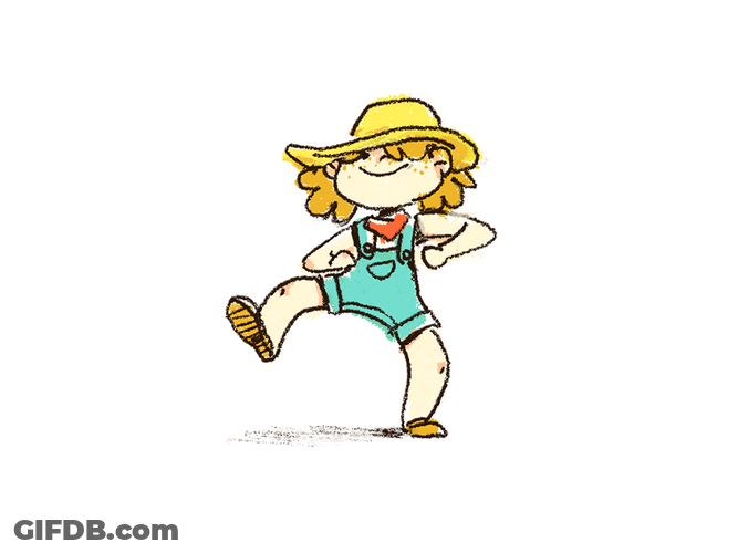 Cowgirl Cartoon Dance GIF