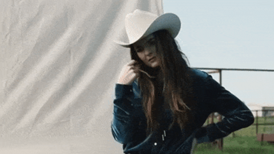Cowgirl Fix Hair GIF