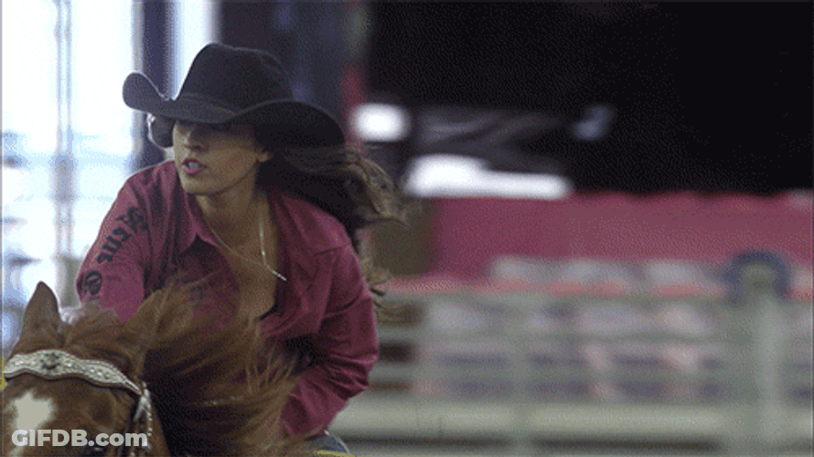 Cowgirl Horse Race Megan Etcheberry GIF