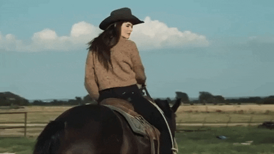 Cowgirl Horse Ride GIF