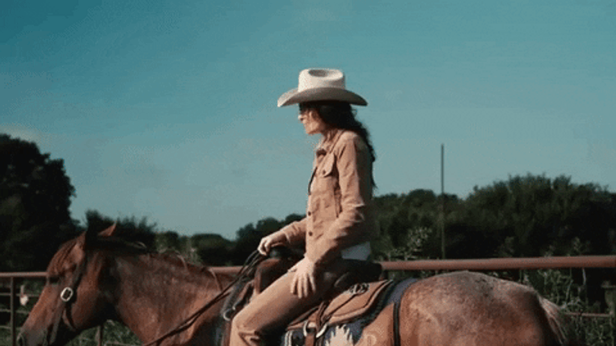 Cowgirl Horse Ride GIF