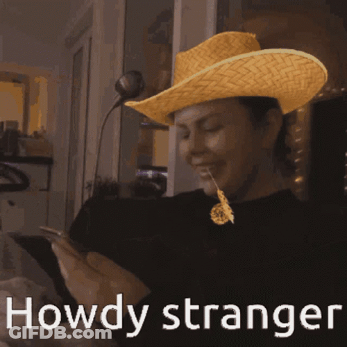 Cowgirl Howdy Stranger GIF