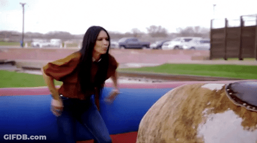 Cowgirl Jump Horse Ride GIF