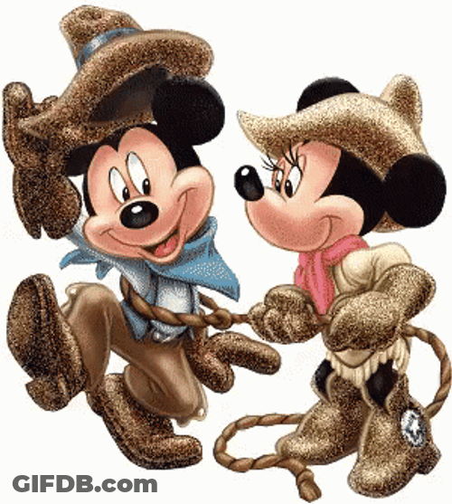 Cowgirl Minnie Mickey Mouse GIF