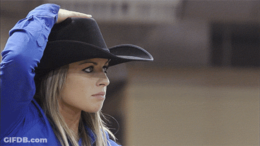 Cowgirl Serious Horse Rodeo Girls GIF