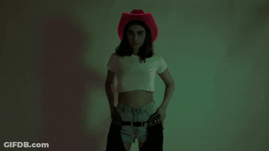 Cowgirl Sexy Gun Pose GIF