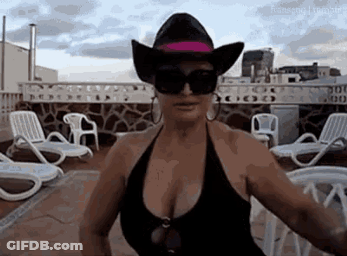 Cowgirl Sexy Swimsuit GIF