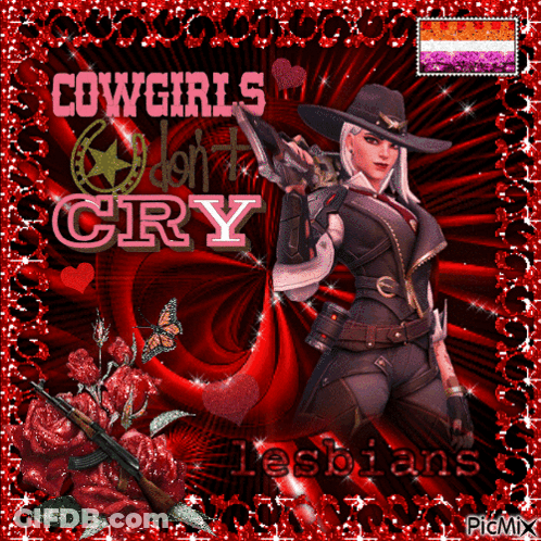 Cowgirls Don't Cry Lesbians Woman Holding Gun GIF