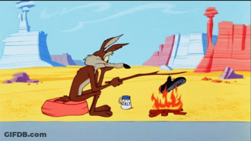 Coyote And Road Runner Standing Together GIF