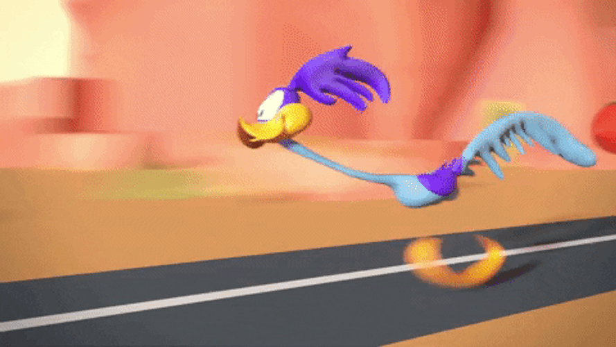 Coyote Riding A Bomb Fail Chasing Road Runner GIF