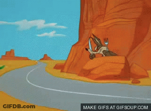 Coyote Running Down Road Make Gifs At Gifsoup GIF