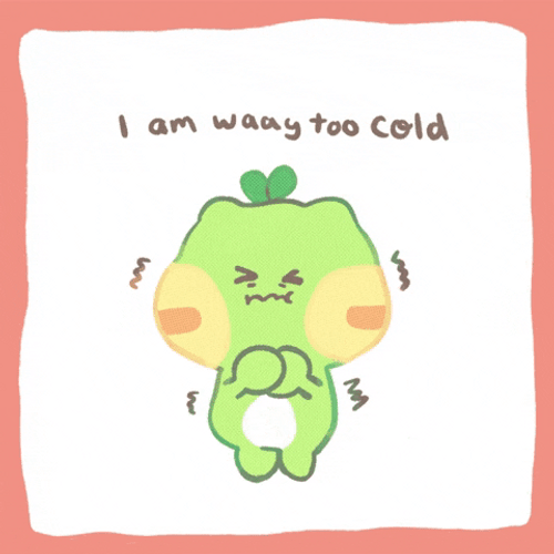 Cozy Cold Frog Sleeping GIF