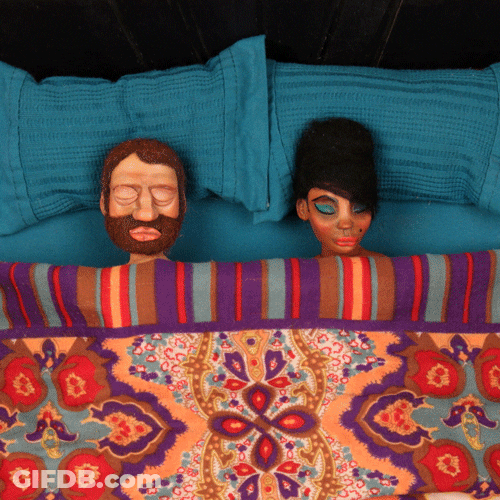 Cozy Couple Stop Motion GIF