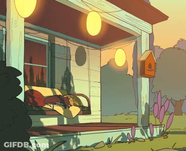 Cozy Home Art Porch GIF