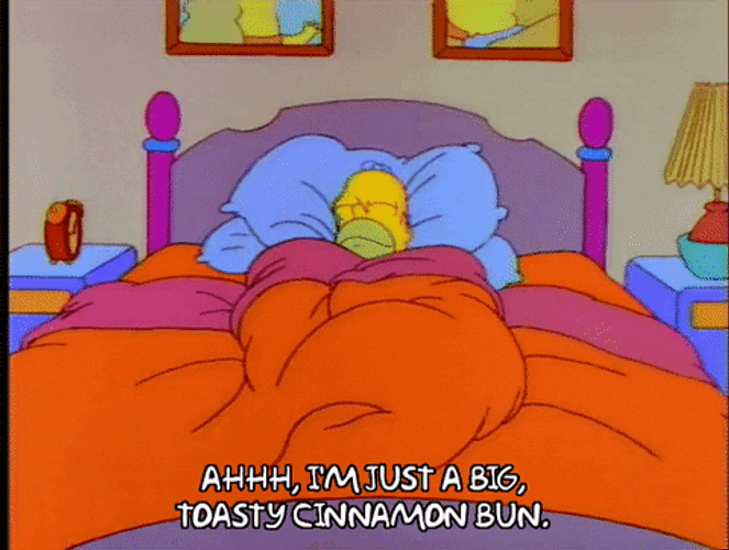 Cozy Homer Simpsons Sleep Talk GIF
