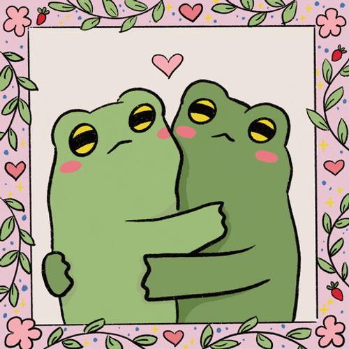 Cozy Love Frog Valentines Day Love GIF