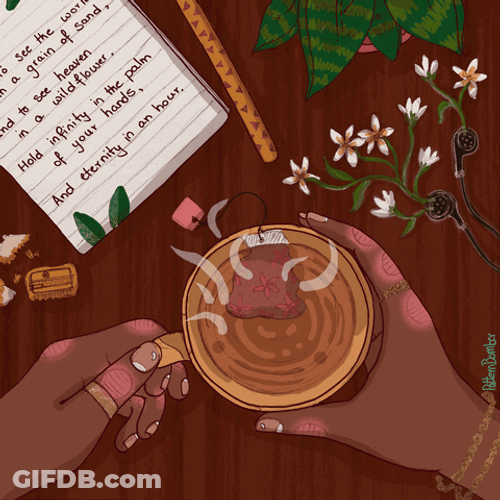 Cozy Tea Time Poetry GIF