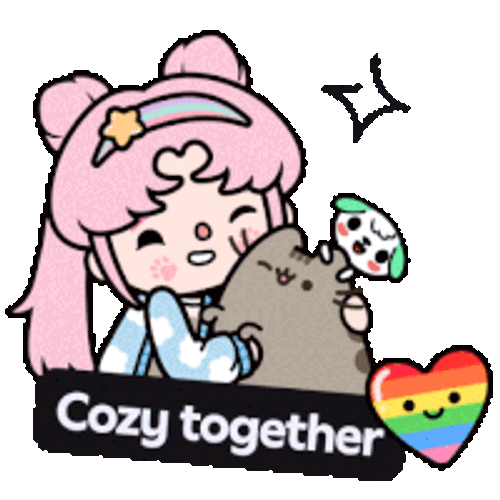 Cozy Together Hug Sticker GIF