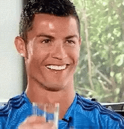 Cr7 Drinking Water GIF