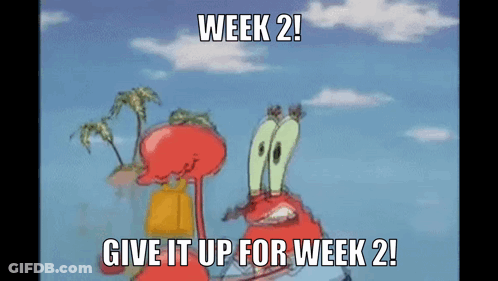Crab And Flamingo Week 2 Give It Up For Week 2 GIF
