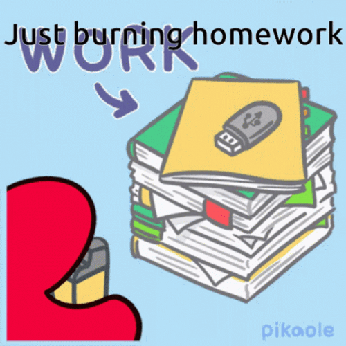 Crab Burning Homework Book GIF