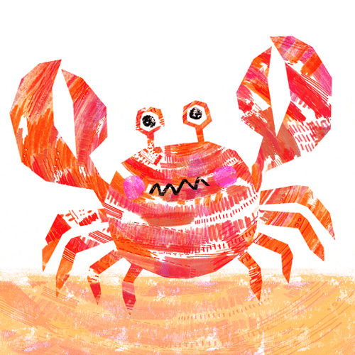 Crab Cartoon Watercolor Art GIF