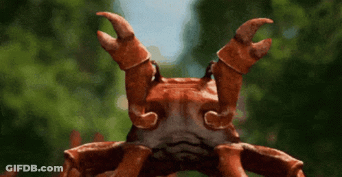Crab Claws Close Up Green Background GIF